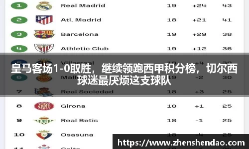 皇马客场1-0取胜，继续领跑西甲积分榜，切尔西球迷最厌烦这支球队