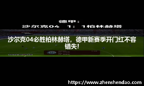 沙尔克04必胜柏林赫塔，德甲新赛季开门红不容错失!