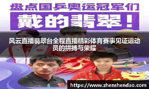 风云直播翡翠台全程直播精彩体育赛事见证运动员的拼搏与荣耀