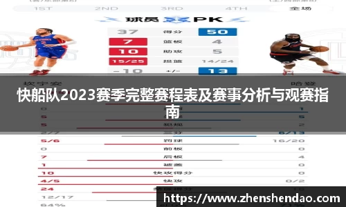 快船队2023赛季完整赛程表及赛事分析与观赛指南