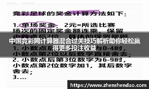 中国竞彩网计算器混合过关技巧解析助你轻松赢得更多投注收益
